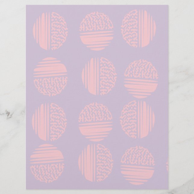 Roze en lavender Cirkelpapier (Voorkant)