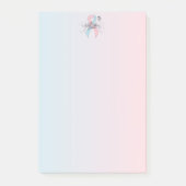 Roze en lichtblauw bewustzijn lint Butterfly Post-it® Notes (Voorkant)