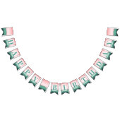 Roze en lichtgroene feestdag vlaggetjes (Alle)