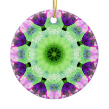 Roze en Magenta Mandala Ronde Ornament