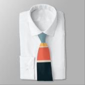 roze en marineblauw Strepen patroon monogram Stropdas (Gebonden)