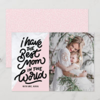 Roze en marmer Best Mam Hand Lettering Moederdag