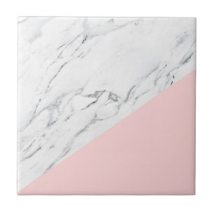 Roze en marmer tegeltje