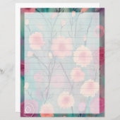 Roze en mauve bloemige voering (Voorkant / Achterkant)