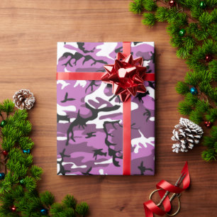 Roze en Mauve Camo Cadeaupapier