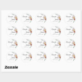 Roze en Mauve Floral Wedding Stickers (Vel)