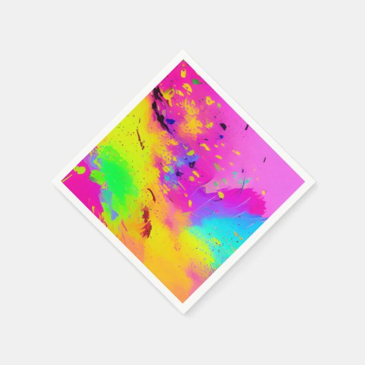 Roze en meer Abstracte spatverf Servet (Hoek)