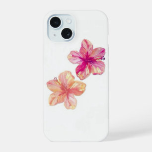 Roze en meloen Hawai'i stijl tropische iPhone hoes 15 Hoesje