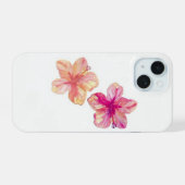 Roze en Melon Hawai'i stijl tropische iPhone case iPhone 15 Hoesje (Achterkant horizontaal)
