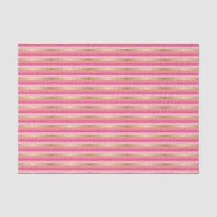 Roze en Metallic Gouden Strepen Tissuepapier
