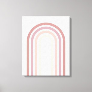 Roze en minimalistisch regenboogkunstcanvas canvas afdruk