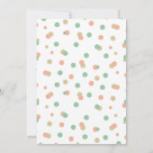 Roze en Mint Birthday Uitnodigingen (Achterkant)