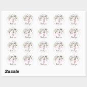 Roze en Mint Green Mason Jars Dank u Sticker (Vel)