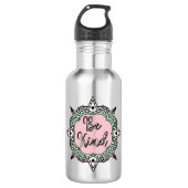 Roze en mint-groen waterfles (Voorkant)