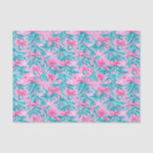 Roze en Mint Kerstaankopen en Ornamenten Tissuepapier (Voorkant)