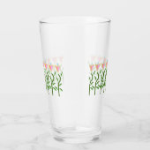 roze en munt bloemrand glas (Rechts)