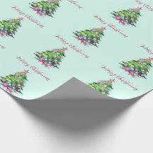 roze en munt kerstboom