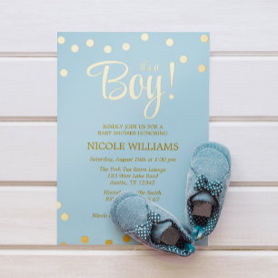 Roze en namaak gouden confetti meisje baby shower folie uitnodiging