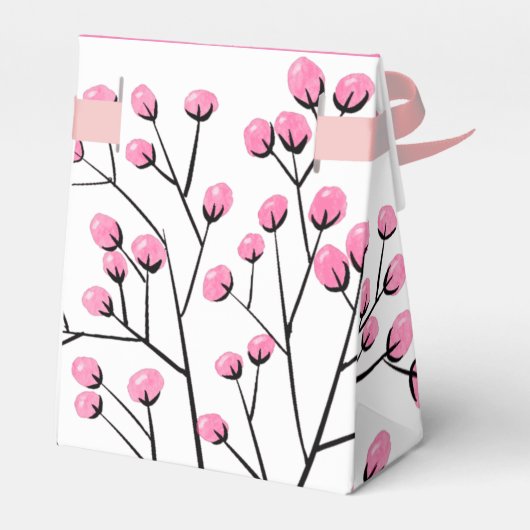 Roze en Navy Blue Birthday-cadeaudoos Bedankdoosjes (Achterkant)