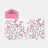 Roze en Navy Blue Birthday-cadeaudoos Bedankdoosjes (Uitgevouwen)