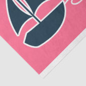 Roze en Navy Nautical Series Design 4 Tissuepapier (Detail)