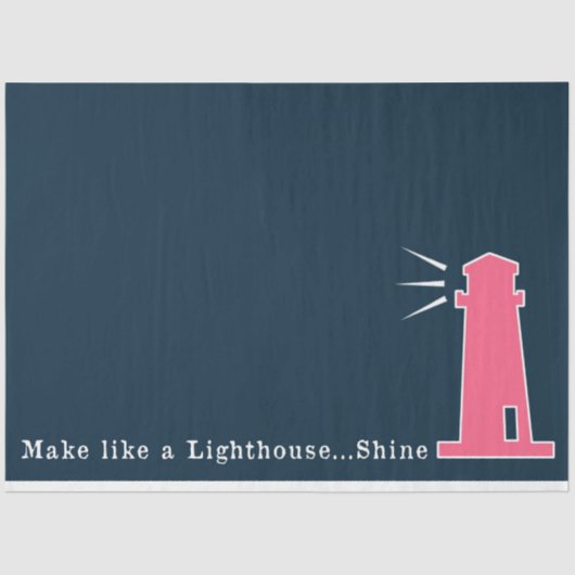 Roze en Navy Nautical Series Design 7 Tissuepapier (Voorkant)