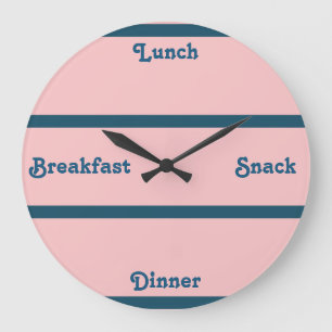 Roze en Ocean Blue Word Clock Grote Klok