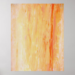 Roze en Oranje Abstract Poster