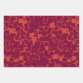 roze en oranje abstracte badhanddoekset inpakpapier vel (Voorkant)