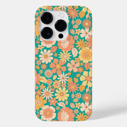 roze en oranje bloemen Case-Mate iPhone case (Achterkant)