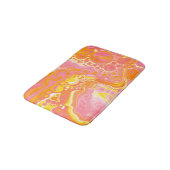 Roze en Oranje Fluid Art Badmat (Gekanteld)