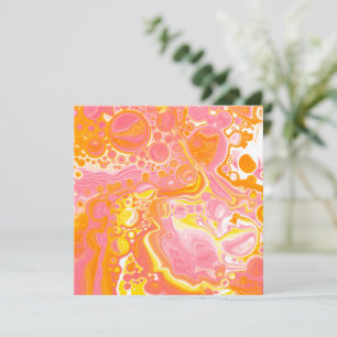 Roze en Oranje Fluid Art Hartelijk dank
