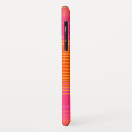 Roze en Oranje gestreept patroon Case-Mate iPhone Case (Achterkant/links)