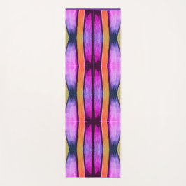 Roze en Oranje golfpatroon Yogamat