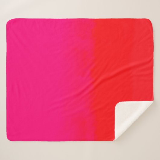 Roze en Oranje gradiënt Sherpa Deken (Voorkant (horizontaal))