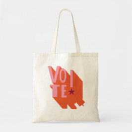 Roze en Oranje Graphic vote! Tote Bag