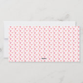 Roze en Oranje harten 5-foto Script Valentijn Feestdagenkaart (Achterkant)