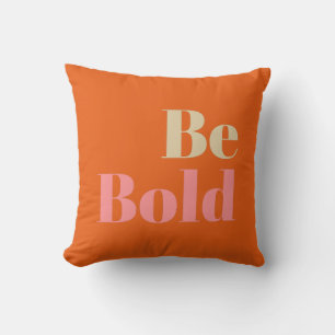 Roze en oranje inspirerende citaten motiverend  kussen