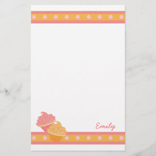 Roze en Oranje koekjes Briefpapier