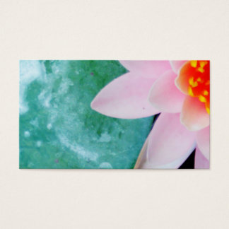 Roze en oranje lotus visitekaartjes