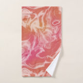 Roze en Oranje Marmer abstract Bad Handdoek (Handdoek)