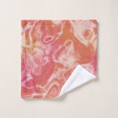 Roze en Oranje Marmer abstract Bad Handdoek (Wasdoekje)