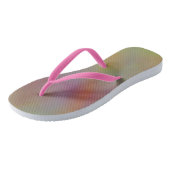 roze en Oranje Marmeren Textuur Teenslippers (Schuin)