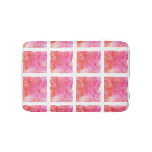 Roze en Oranje met een bijtrechter en een marmer-e Badmat (Voorkant)