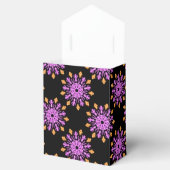Roze en oranje neonbloem bedankdoosjes (Geopend)