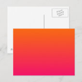 Roze en Oranje Ombre Briefkaart (Voorkant / Achterkant)