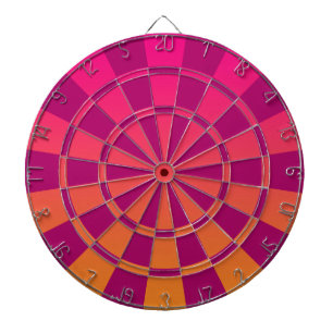 Roze en Oranje ombre Dartbord