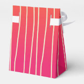 Roze en Oranje Ombre met Begie Stripes Pattern Bedankdoosjes (Achterkant)