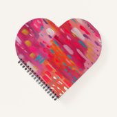 Roze en Oranje penseeltekens Abstract Notitieboek (Voorkant)