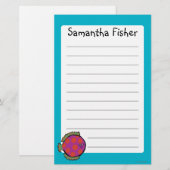 Roze en Oranje poka-Dot vis Briefpapier (Voorkant / Achterkant)